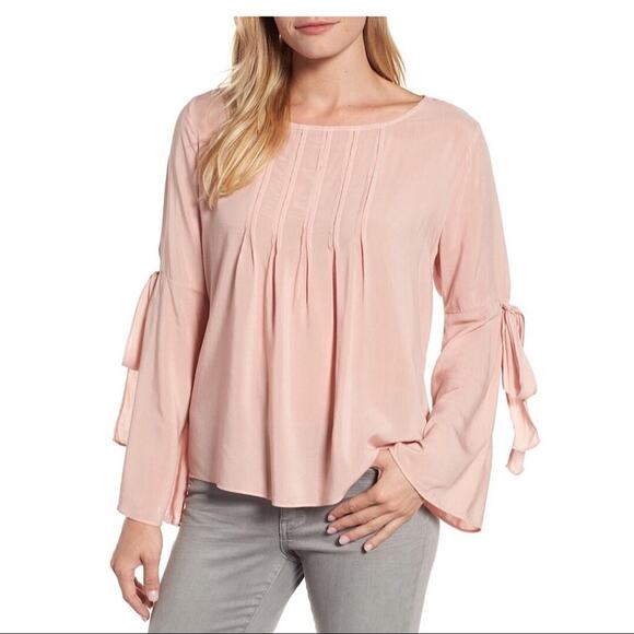 Velvet by Graham & Spencer Tops - Velvet by Graham & Spencer Abitha Tie Bell Sleeve